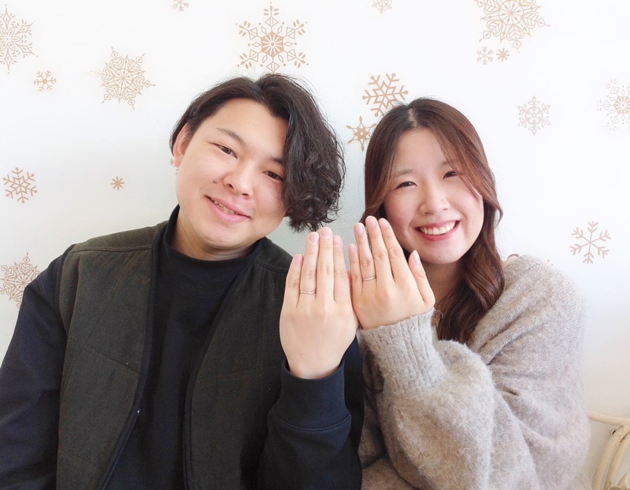 水戸店で結婚指輪をご購入いただいたカップル様