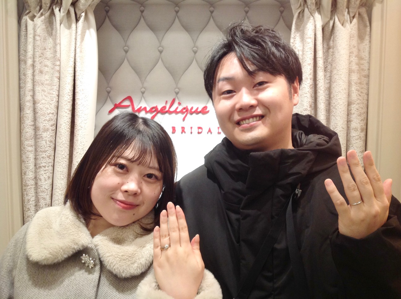 銀座店でご結婚指輪を購入いただいたお客様